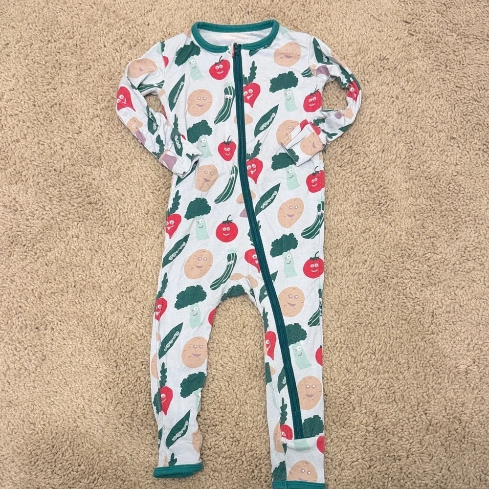 Kickee Pants Veggie Print Romper